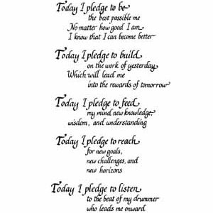 A Pledge to Myself