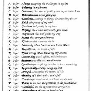 Dream-Builder's Affirmation Alphabet