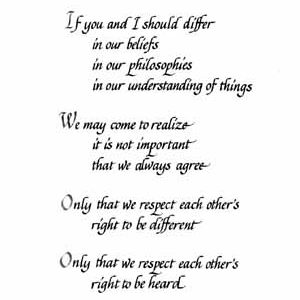 If You And I Should Differ