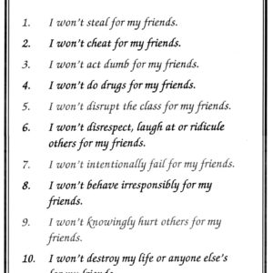 What I Won't Do For My Friends